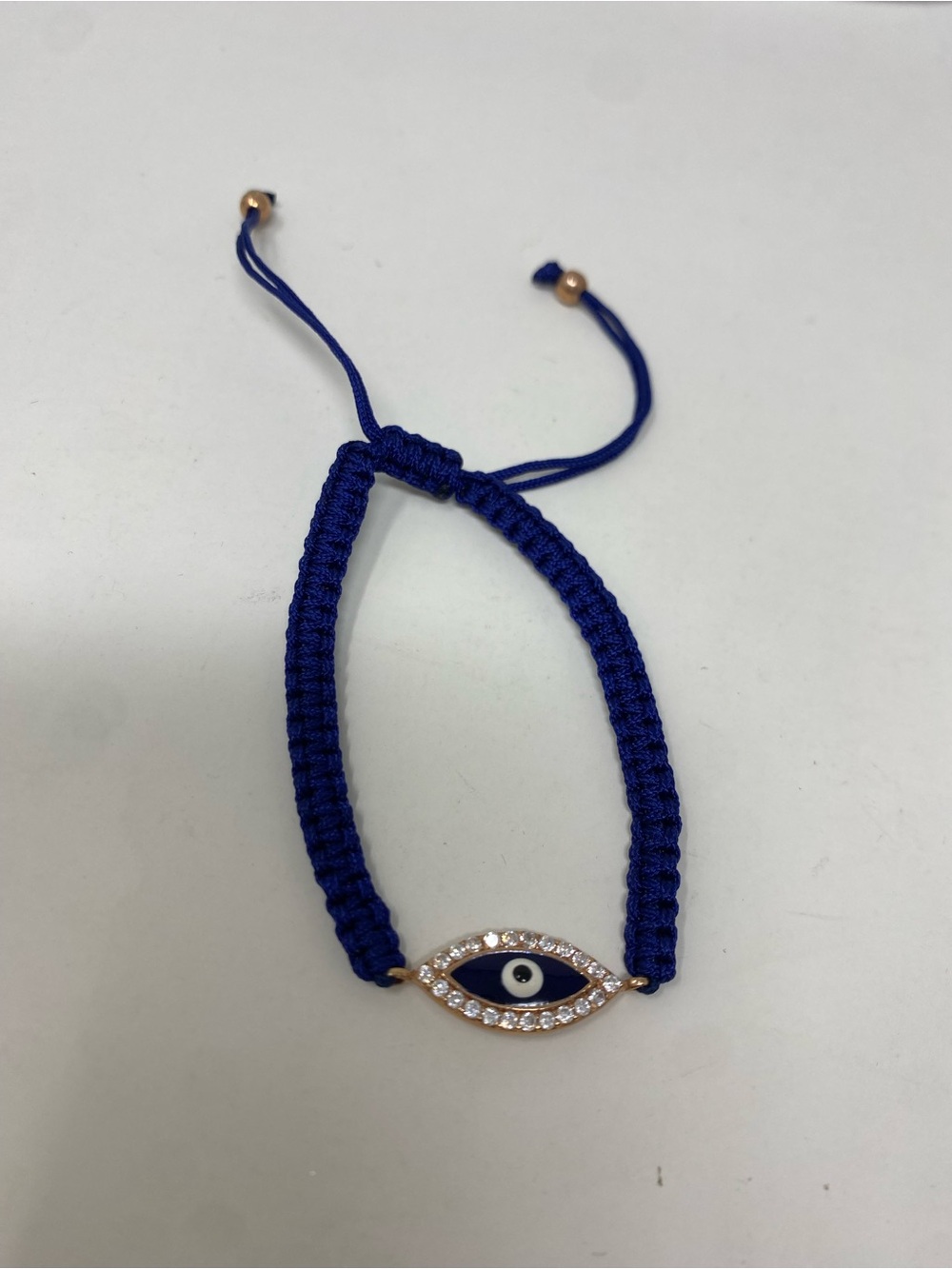 Blue Evil Eye Macrame Bracelet